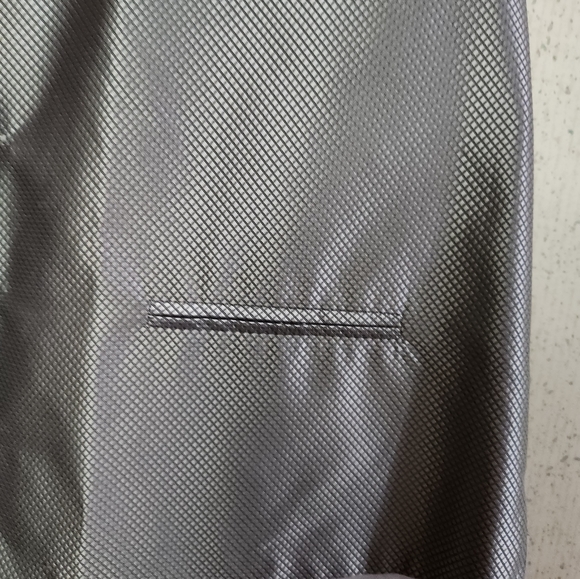 Marc Ferrier Italy Dress Vest Men's Medium Grey Silver Plaid Prom Party Vest - Picture 10 of 11